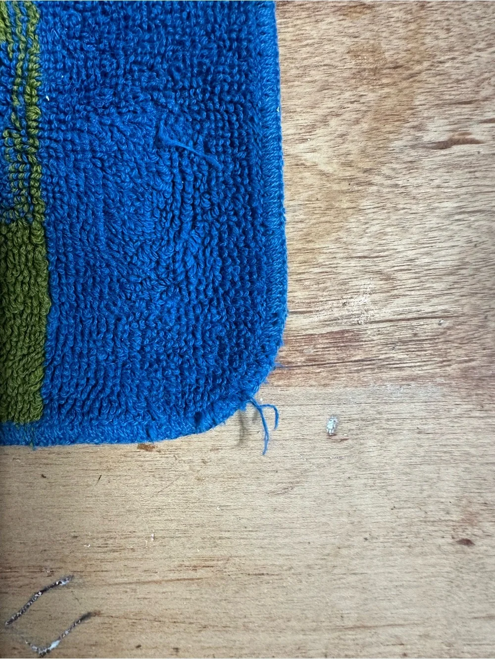 Yves Saint Laurent Blue and Olive Geometric Face Cloth